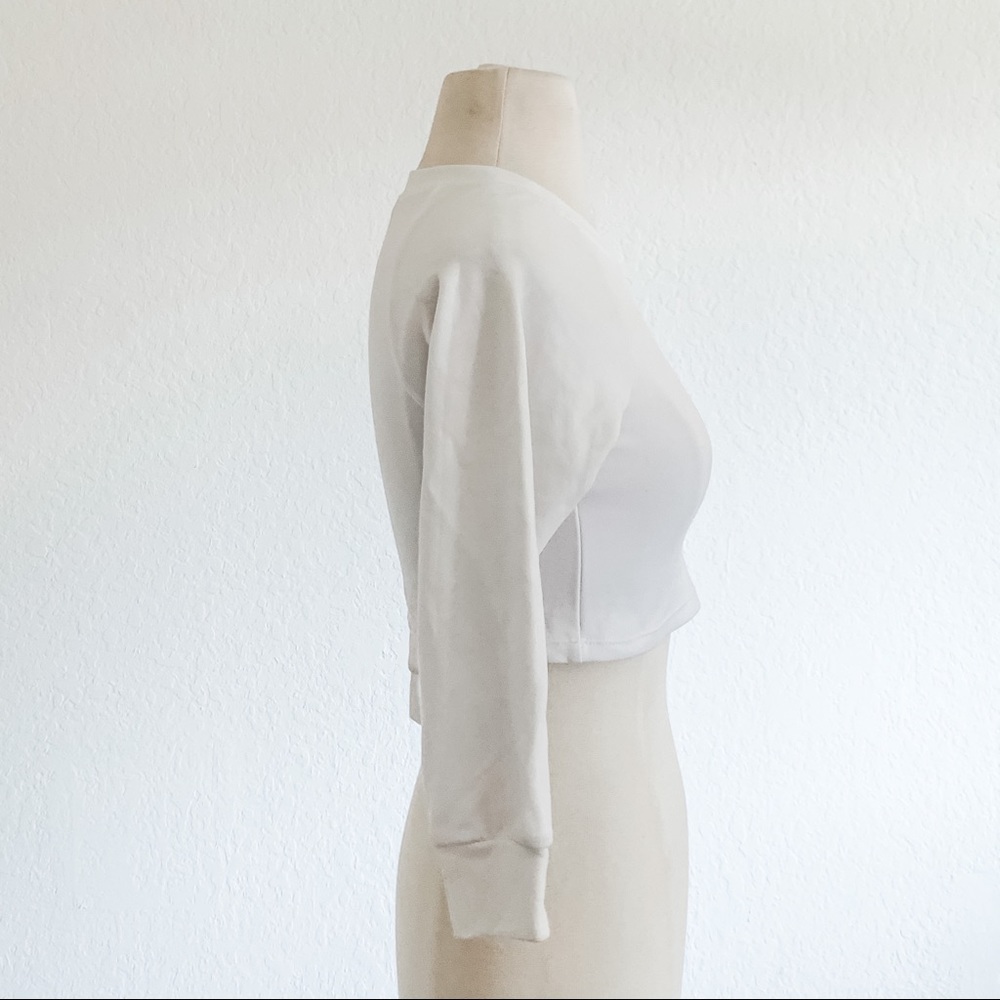 NBW AMERICAN APPAREL White Crop Top - Picture 6 of 11